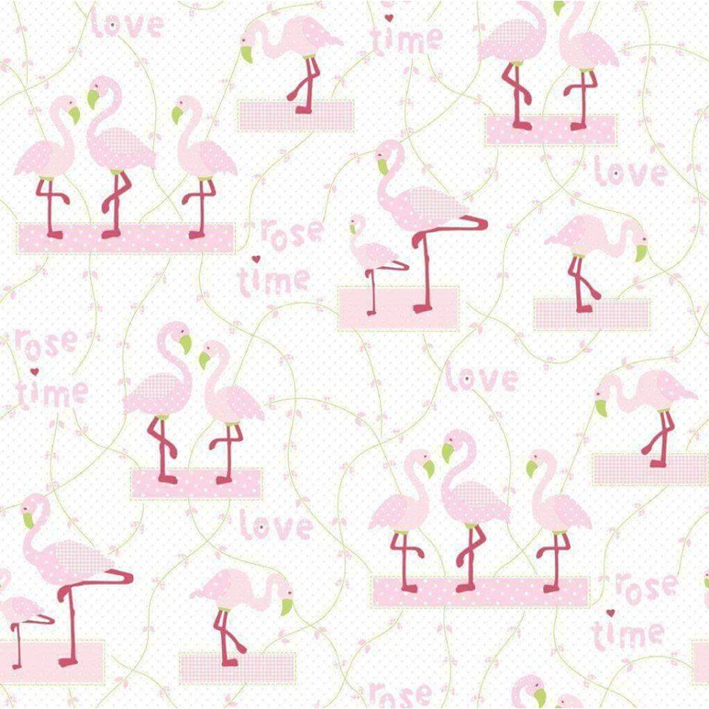Sunshine leesésgátlós kárpitos gyerekágy: rózsaszín flamingós 2