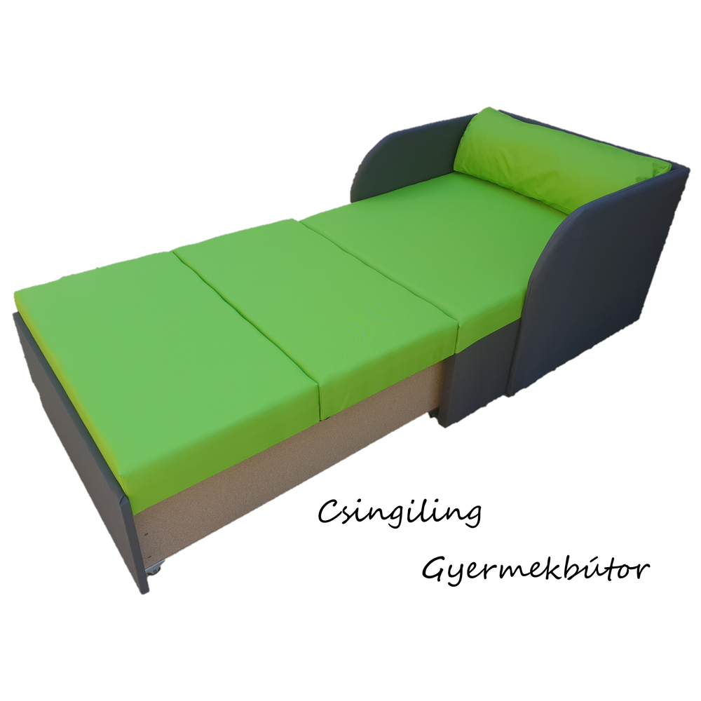 Rori Wextra ágyneműtartós kárpitos fotelágy: grafit kiwi zöld 2