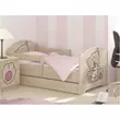 Kép 1/4 - Ágyneműtartós gyerekágy ágyráccsal - Oskar - rózsaszín cicás