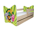 Kép 1/3 - Ágyneműtartós gyerekágy ágyráccsal és matraccal - Junior Delux - Animals állatos