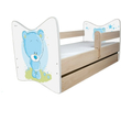 Kép 1/3 - Ágyneműtartós gyerekágy ágyráccsal és matraccal - Junior Delux - kék macis