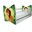 Kép 1/3 - Ágyneműtartós gyerekágy ágyráccsal és matraccal - Junior Delux - oroszlános