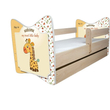 Kép 1/3 - Ágyneműtartós gyerekágy ágyráccsal és matraccal - Junior Delux -  sárga zsiráfos