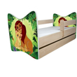 Kép 1/3 - Ágyneműtartós gyerekágy ágyráccsal és matraccal - Junior Delux - oroszlános