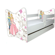 Kép 1/3 - Ágyneműtartós gyerekágy ágyráccsal és matraccal - Junior Delux - hercegnő és herceg