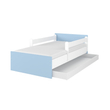 Kép 1/2 - Ágyneműtartós gyerekágy ágyráccsal - MAX - fehér kék