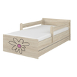 Kép 1/2 - Ágyneműtartós gyerekágy ágyráccsal - MAX - rózsaszín virágos