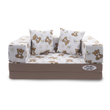Kép 2/3 - Berry Baby DIAMOND szivacs kanapéágy felnőtt méretben:  kávé Bear macis 2