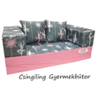 Kép 1/2 - Berry Baby szivacs kanapéágy és hempergő - levehető huzatos - rózsaszín balerinás
