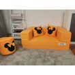 Kép 1/2 - Berry Baby szivacs kanapéágy és hempergő levehető huzattal - narancs Minnie