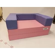 Kép 5/7 - Szivacs kanapéágy - Wextra gyerek méret 15 cm vastag lapokkal - puncs lapok - fuchsia karfa + lila színű plusz karfahuzat AJÁNDÉKBA