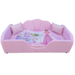 Kép 1/3 - Prémium eco bőr keretes ágyneműtartós gyerekágy - rózsaszín princess hercegnős 