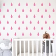 Kép 1/2 - Berry Baby falmatrica szett gyerekszobába és babaszobába - rózsaszín esőcseppek