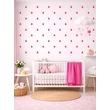Kép 1/3 - Berry Baby falmatrica szett gyerekszobába és babaszobába - pink esőcseppek