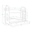 Kép 4/4 - Emeletes gyerekágy ágyneműtartóval - Dominik Domek N 80x160 cm - Jégkastély