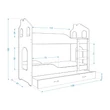 Kép 3/3 - Emeletes gyerekágy ágyneműtartóval - Dominik Domek N 80x190 cm - Mézeskalács házikó