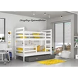 Kép 2/3 - Emeletes gyerekágy ágyneműtartóval - Basic 80x160 cm - fehér-szürke