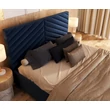 Kép 3/5 - Kárpitozott franciaágy keret - ELEGANTE - Paris sötétkék