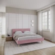 Kép 2/4 - Kárpitozott franciaágy keret - KALIFORNIA - Paris pink