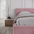 Kép 3/4 - Kárpitozott franciaágy keret - KALIFORNIA - Paris pink