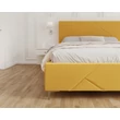 Kép 3/5 - Kárpitozott franciaágy keret - NAVARO - Paris mustár sárga