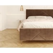 Kép 3/5 - Kárpitozott franciaágy keret - NAVARO - Trinity barna