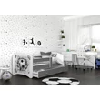 Kép 1/4 - Ágyneműtartós gyerekágy ágyráccsal - fekvőfelülete 90x180 cm - Cool Beds - 21L Focilabda