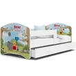 Kép 1/4 - Ágyneműtartós gyerekágy ágyráccsal - 80x140 cm-es fekvőfelülettel - Cool Beds - Bear and friends