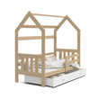 Kép 3/4 - Gyerekágy ágyneműtartóval - Domek 2 - fenyő-fehér ágyneműtartóval