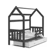 Kép 2/3 - Gyerekágy ágyneműtartóval 80x160 cm - Domek 2 - szürke-fehér