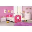 Kép 1/2 - Gyerekágy leesésgátlóval és ágyráccsal 80x180 cm - Dream - Hello Kitty cicás