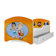 Kép 1/2 - Leesésgátlós gyerekágy ágyneműtartóval és ágyráccsal - kosárlabda