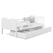 Kép 2/5 - Gyerekágy ágyneműtartóval és leesésgátlóval - Max 80x160 cm - fehér