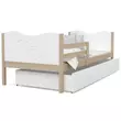 Kép 2/4 - Gyerekágy ágyneműtartóval és leesésgátlóval - Max 80x160 cm - fenyő-fehér