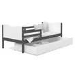 Kép 1/3 - Leesésgátlós ágyneműtartós gyerekágy ágyráccsal - Max - szürke fehér