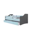 Kép 2/3 - Gyerekágy ágyneműtartóval - Sweety 80x180 cm - Szürke-kék