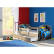 Kép 12/14 - Leesésgátlós gyerekágy - Sweet Dream 70x140 cm - 04 Blue car matraccal