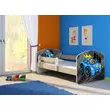 Kép 5/14 - Leesésgátlós gyerekágy - Sweet Dream 80x180 cm - 04 Blue car matraccal