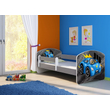 Kép 6/14 - Leesésgátlós gyerekágy - Sweet Dream 70x140 cm - 04 Blue car matraccal