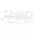 Kép 3/3 - Gyerekágy leesésgátlós és ágyneműtartóval - Tami 80x160 cm - szürke-fehér