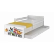 Kép 1/3 - Ágyneműtartós gyerekágy ágyráccsal - Disney MAX - Mickey és barátai