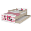 Kép 1/3 - Ágyneműtartós gyerekágy ágyráccsal - Disney MAX - Minnie egeres