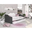 Kép 1/4 - Leesésgátlós és ágyneműtartós gyerekágy 80x180 cm - Lili - fehér szürke