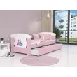 Kép 1/4 - Leesésgátlós gyerekágy ágyráccsal - Filip Color - 80x180 cm - rózsaszín