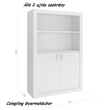 Kép 2/3 - Filip COLOR 2 ajtós álló szekrény: fehér 2