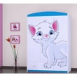 Kép 7/11 - Happy gardrób gyerekszobába - SZ11A - fehér cicás