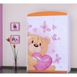 Kép 10/11 - Happy gardrób gyerekszobába - SZ11A - mackó szívvel
