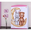 Kép 2/12 - Happy gardrób gyerekszobába - SZ11A - nyuszi és maci a holdon