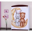 Kép 3/12 - Happy gardrób gyerekszobába - SZ11A - nyuszi és maci a holdon