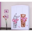 Kép 4/11 - Happy gardrób gyerekszobába - SZ11A - szíves állatok